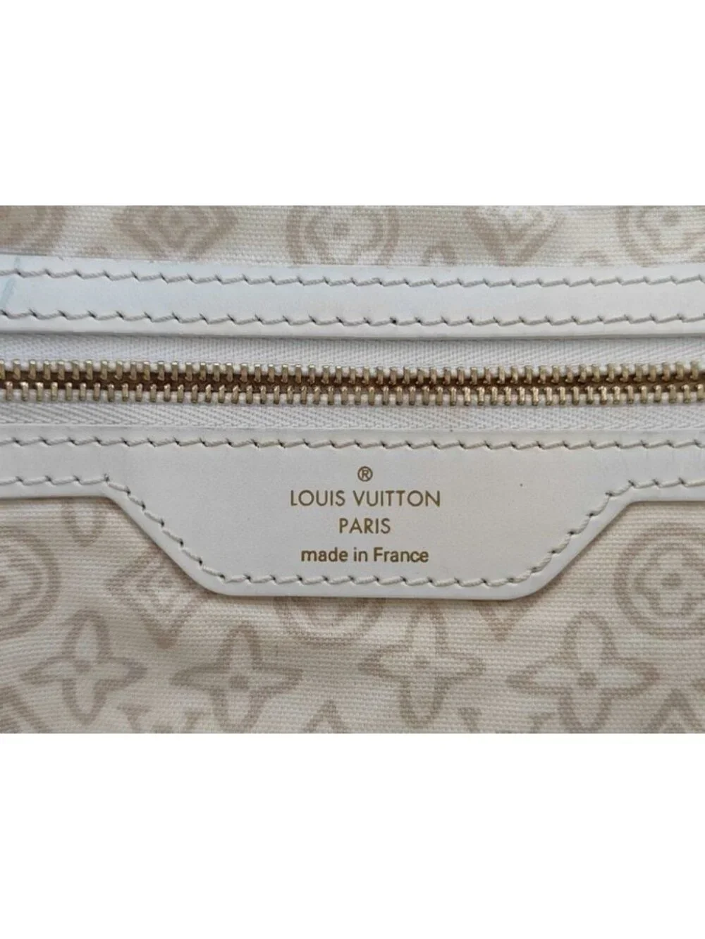 Louis Vuitton Tote Cruise Line Taisienne PM Sable Leather Canvas Gold